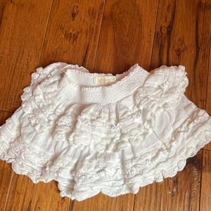 Toddler Girls LoveShackFancy White Gauzy Eyelet Skirt